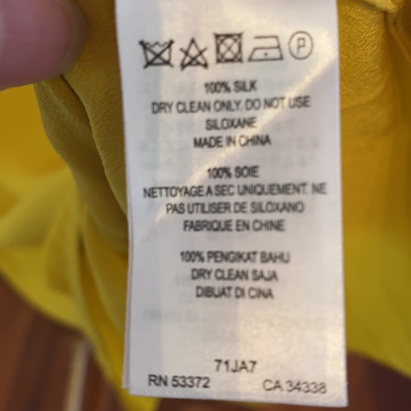 French Connection Yellow Silk - Picture 4 of 5